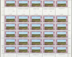 GREAT BRITAIN: REGIONAL ISSUES: Guernsey, Jersey and Isle of Man decimals to 1977 with sheets, part-sheets, duplicated single sets, M/Ss & booklets, good thematic lot. (few 1000)