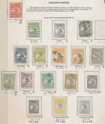 Collection in "Seven Seas" hingeless album with Kangaroos complete - the high values with 'Specimen' h/s or 'SPECIMEN' Overprint plus 1d 'JBC' Monogram block of 6 (unused, no gum), KGV Heads complete, 1920s-30s Commemoratives complete (the Kookaburra M/S - 3