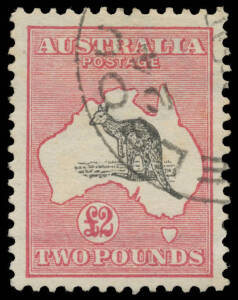 &pound;2 black & rose-carmine, well centred, CTO with Melbourne #24 cds, Cat $5500. Very scarce; the #24 cds is rarely seen on this stamp.