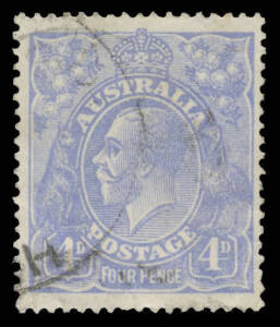 Harrison Plates 4d dull ultramarine with the Watermark Inverted BW #113aa, well centred, ironed-out diagonal crease, indistinct cds, Cat $1000.