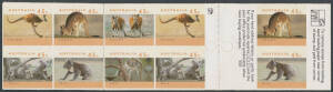 1995 Kangaroos & Koalas $4.50 booklet Completely Imperforate BW #1749(2)b, Cat $600 (2002), and another booklet - one unit removed & another damaged - with the Die-Cut "Perforations" Misplaced to the Base resulting in the lower five units being Imperforat