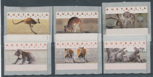 1999 "Swanpex 99" Counter-Printed Stamps set of 6 all with Black Printing 'SWANPEX 99' & '45c' Omitted, three with ('SWANPEX 99') Offset on the Reverse. Unusual. (6)