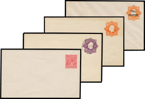 ENVELOPES: Collection in expensive German album with unused Kangaroo 1d x3, KGV 1d red Dies I & II (superb!), Star &frac12;d 1d & 2d all CTO, 1d red x6 various dies, 1d+&frac12;d, 2d orange, 'THREE/HALFPENCE' on 2d orange, KGV Oval group, most KGVI & QEII issues includ