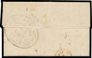 GREAT BRITAIN - ENGLAND: 1842 entire headed "Adelaide July 4th 1842" & signed "Thos Q Stow", to the Congregational Library in London with a largely very fine strike of the huge '[crown]/GENERAL POST OFFICE/ADELAIDE/4JY4/1842' datestamp across the flap, pa