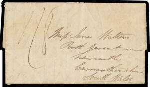 GREAT BRITAIN - WALES: 1828 lengthy entire letter he