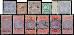 Selection with a very fine Sydney View 1d, Laureates with an apparently unused 3d, Perf Diadems group including mint 6d & 1/-, Middle Issues with unused/mint to 1/- black, 'POSTAGE' Overprint 10/- mint x3 & used x7 (one CTO), Governors 20/- mint x2 & used