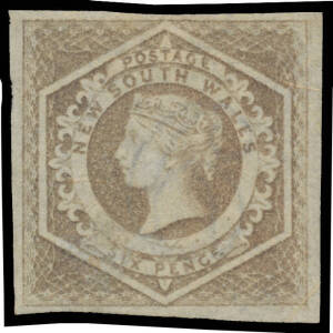 1854-59 Imperforate Large Diadems 6d grey-brown SG 96, good even margins, unused, Cat £1500.