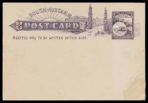 POSTAL CARDS: Gorgeous original postcard-size artwork in purple & China white on artboard, surface abrasion at lower-right well clear of the design. Unique!