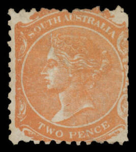 1876-1904 Narrow Crown/SA Perf 11&frac12;-12&frac12; 2d orange SG 172, minor blemishes & perfs trimmed at right, unused. Unpriced unused by Gibbons. BPA Certificate (1953) as the then SG 179.