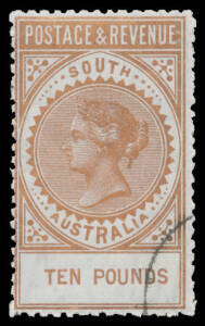 CANCELLED TO ORDER &pound;10 copper SG 206a with lustrous metallic sheen, full unmounted o.g., Cat &pound;1800. Superb! Ex Australia Post Archives.