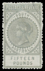 CANCELLED TO ORDER &pound;15 silver SG 207a with lustrous metallic sheen, characteristic rough perfs, full unmounted o.g., Cat &pound;2250. Superb! Ex Australia Post Archives.