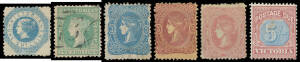 Attractive single-volume semi-specialised collection with Queen on Throne 2d x21, a nice selection of Emblems, Perf 12 1/- (unused) & 2/-, Beaded Ovals 3d maroon 3d blue & 4d pink all unused, good range of Laureates including 8d orange, 10d grey x2 and un