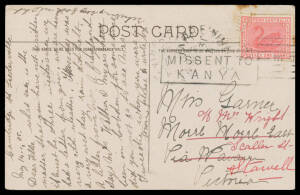 MISSENT MAIL: 1883-1920s annotated commercial covers with all-different 'MISSENT TO/...' or 'MIS-SENT TO/...' handstamps including '.../ASCOT VALE___' ('WEST' removed), 1883 '.../CARLTON' unusually in blue, 1901 usage of 1850s type '.../GEELONG', ...HEIDE