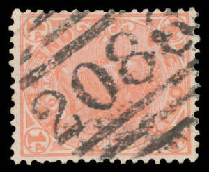 2086: '2086' of Laver's Hill, largely very fine strike on 1d pink. Rated RRRR. RO c.1902; PO 1.8.1904.