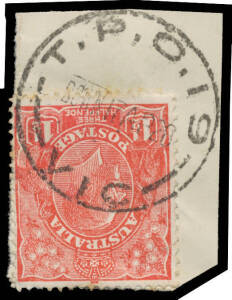 Travelling Post Offices: 1914-30 selection with TPO 4 UP, TPO 9 UP, TPO 13, TPO 14 DOWN, TPO 17 UP & DOWN and TPO 19 UP & DOWN (rated RRRR by Les Molnar), all very fine to superb strikes on Roo or KGV values. (8)