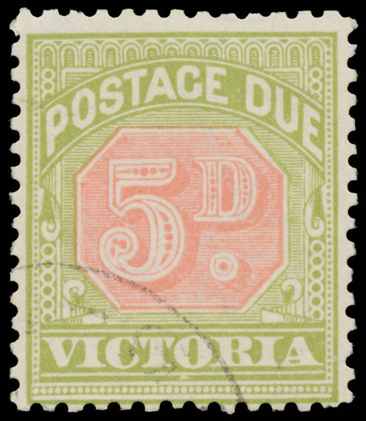 1905-09 Crown/A 5d dull scarlet & yellow-green BW #VD38 (SG 38), CTO ...