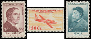 1950-78 Issues in two Davo hingeless albums, largely complete, issues from 1968 mostly in pairs, a high proportion are unmounted (including 1954 Airs 500fr). (many 100s)