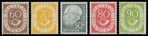 WEST GERMANY: 1949-2003 issues largely complete mint &/or used in five matching Lindner hingeless albums, generally very fine, Cat &pound;5000+. [Notice For Viewer: with this style of album, the used are concealed behind the mint stamps & the presence of many i