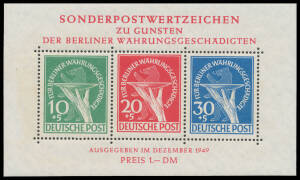 BERLIN: 1949 Berlin Relief Fund M/S, unmounted, Cat &pound;1200.