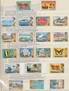 KIRIBATI: 1979-2000 Issues apparently complete including M/Ss, booklets, & Officials, also many 'SPECIMEN' Overprints, in expensive KaBe hingeless album, unmounted. (100s)