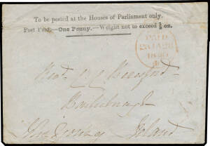 1840 envelope with 'J RUMP/1839' Watermark he