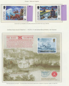 OFFSHORE ISLANDS: Expensive German hingeless albums with Guernsey, Isle of Man & Jersey all virtually complete to 1997 (Isle of Man) or 1998 including se-tenants, M/Ss & sheetlets, unmounted. Irksome face value. (Qty)