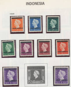 1949-84 Collection in Davo album with some early issues mounted, 1957-84 issues virtually complete including M/Ss & all we checked are unmounted, some Postage Dues & Irian Barat. High thematic content. (100s)