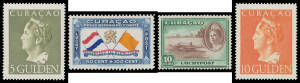 CURACAO/ANTILLES: Collection in three hingeless albums with Curacao 1936-39 Wilhelmina mint & used, 1946-47 Wilhelmina set **, Airs with 1929 Overprints, 1941 Fund mint & 1942 Pictorials mint; and Antilles mostly mint with 1952 Seamen, 1958-73 Definitives