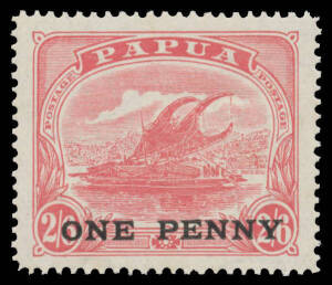 1917 'ONE PENNY' Surcharges 1d on 2/6d with the Watermark Upright (Inverted) instead of Sideways SG 111a, exceptional centring, unmounted, Cat &pound;2000 (mounted). Rare & superb! Chris Ceremuga Certificate (2002) states "Position 27. Only one sheet of 40 disc