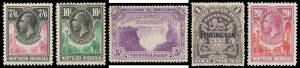 Lindner hingeless pages with Victoria Falls set, 'RHODESIA' Overprints to &pound;1, and handy post-UDI range; Northern Rhodesia SG 1-88 complete; Rhodesia & Nyasaland SG 1-37 complete; and Southern Rhodesia SG 15-105 complete; generally very fine, Cat &pound;2800 app
