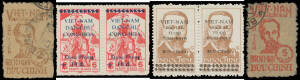 Collection with many better items including Indo-China 1941 Sihanouk set used x2 & 25c mint block of 10 (Cat &pound;480+), 1945 Independence Overprints with varieties including 2c 4c & 10c all with 'HANH PHUC' Inverted, 1945-46 New Currency on Elephants x4 sets