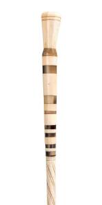 A whale bone baleen spiral carved walking cane ♦