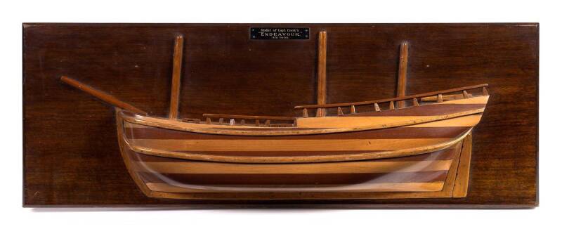 A half model of Captain Cook's "Endeavour"