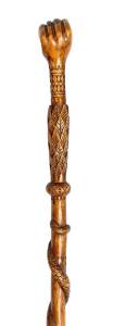 A mulga wood walking stick