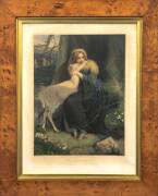 A 19th century huon pine framed lithograph