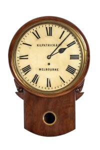 Railway regulator wall clock with fusee movement