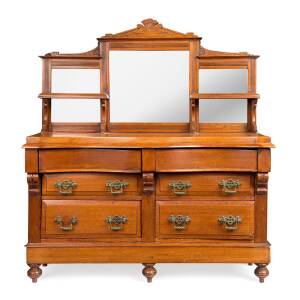 A walnut apprentice dressing chest, late 19th century