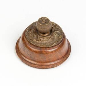 An Australian bronze and blackwood paper weight, circa 1900 