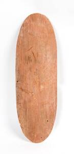 A Shield (Kutitji), carved bean wood and ochre