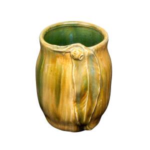 PHILIPPA JAMES Green glazed pottery vase