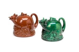 Two Australiana kangaroo teapot, 20th century