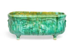 JOHN CAMPBELL Green glazed pottery trough