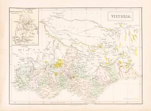 C1853 Goldfields map of Victoria by J.Bartholomew