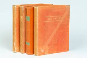 "THE STUDIO" four bound volumes each containing six monthly editions of the illustrated magazine of fine and applied arts London, years including 1929, 1933, 1934