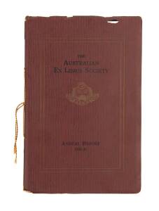 "The Australian Ex Libris Society" Annual Report 1930/31 limited edition 23/250 containing 17 Ex Libris book plates