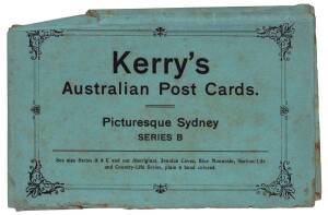 "PICTURESQUE SYDNEY - Series B" c.1905 Kerry's Australian Post Cards, comprising 7 real-photo cards accompanied by the scarce original wrapper.