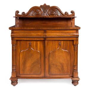 A Thomas Hope scroll back Australian cedar chiffonier