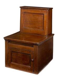 An Australian cedar "Dunny" commode, circa 1870