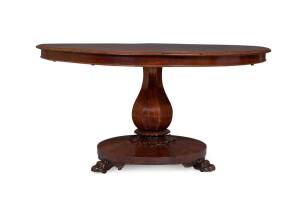 William IV cedar tilt top circular supper table