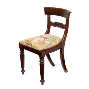 A cedar spade back dining chair, circa 1840